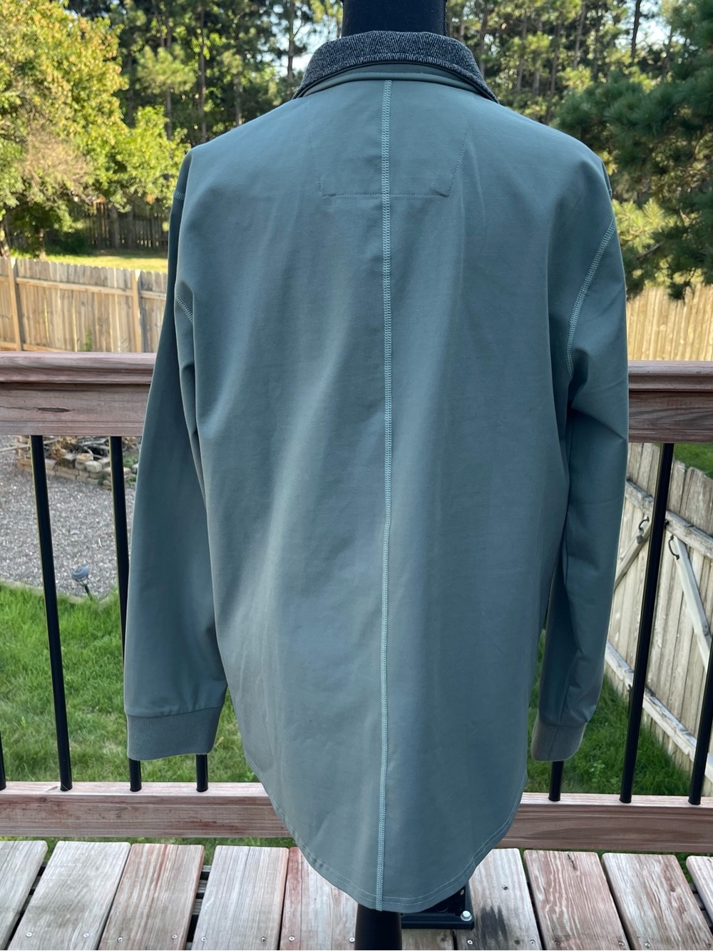 BYLT Fairway Pullover Mens Med Green Softshell Golf 1/4 Zip Mock Neck Magnetic - Picture 4 of 12